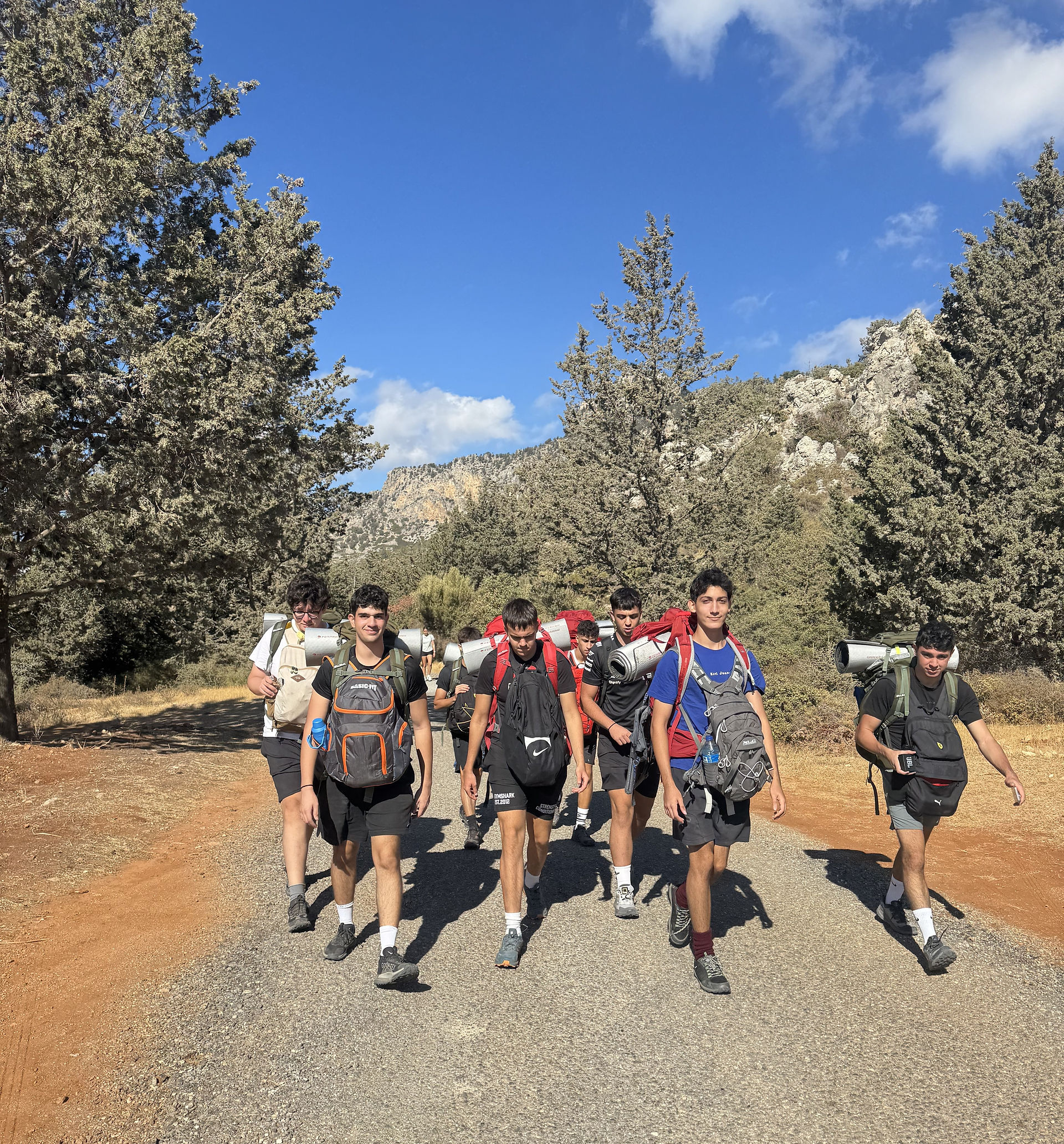 Students in the mountains