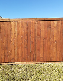 Cedar side by side fence
