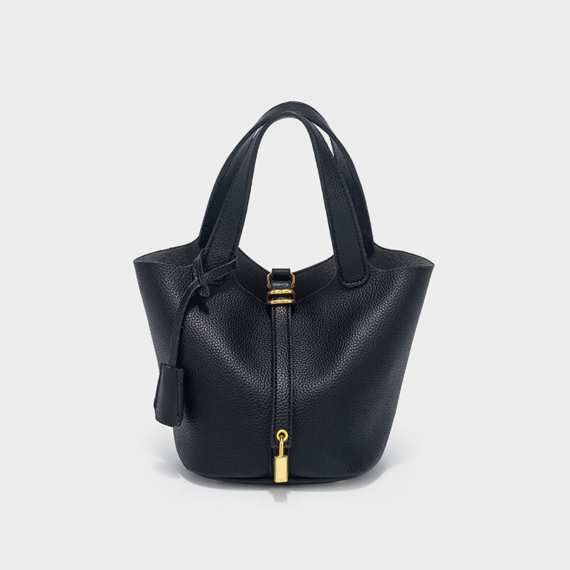 Thumbnail: Classic Vegetable BasketpuWomen's Handbag Simple Bucket Bag Mother Bag Fashion V