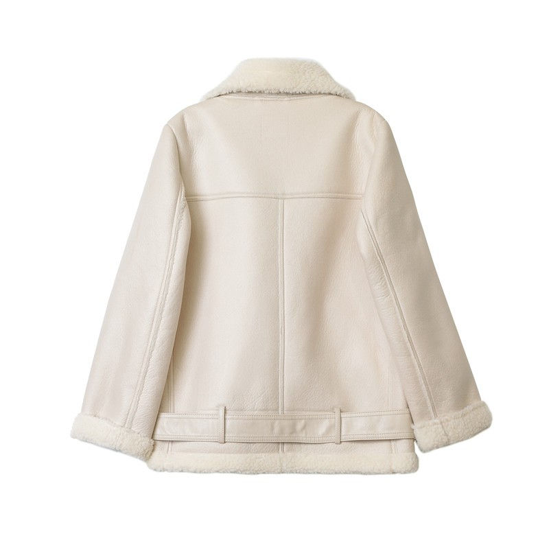 Thumbnail: 2025 The new  women's jacket with extra thick warm and extra thick lamb feather 