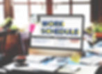 Work schedule with event planning