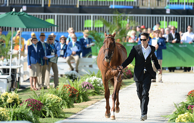 Jock Paget and Clifton Lush at the first trot-up at the Rio Olympics. Picture by Peter Nixon Read (off Horse&Hound website)