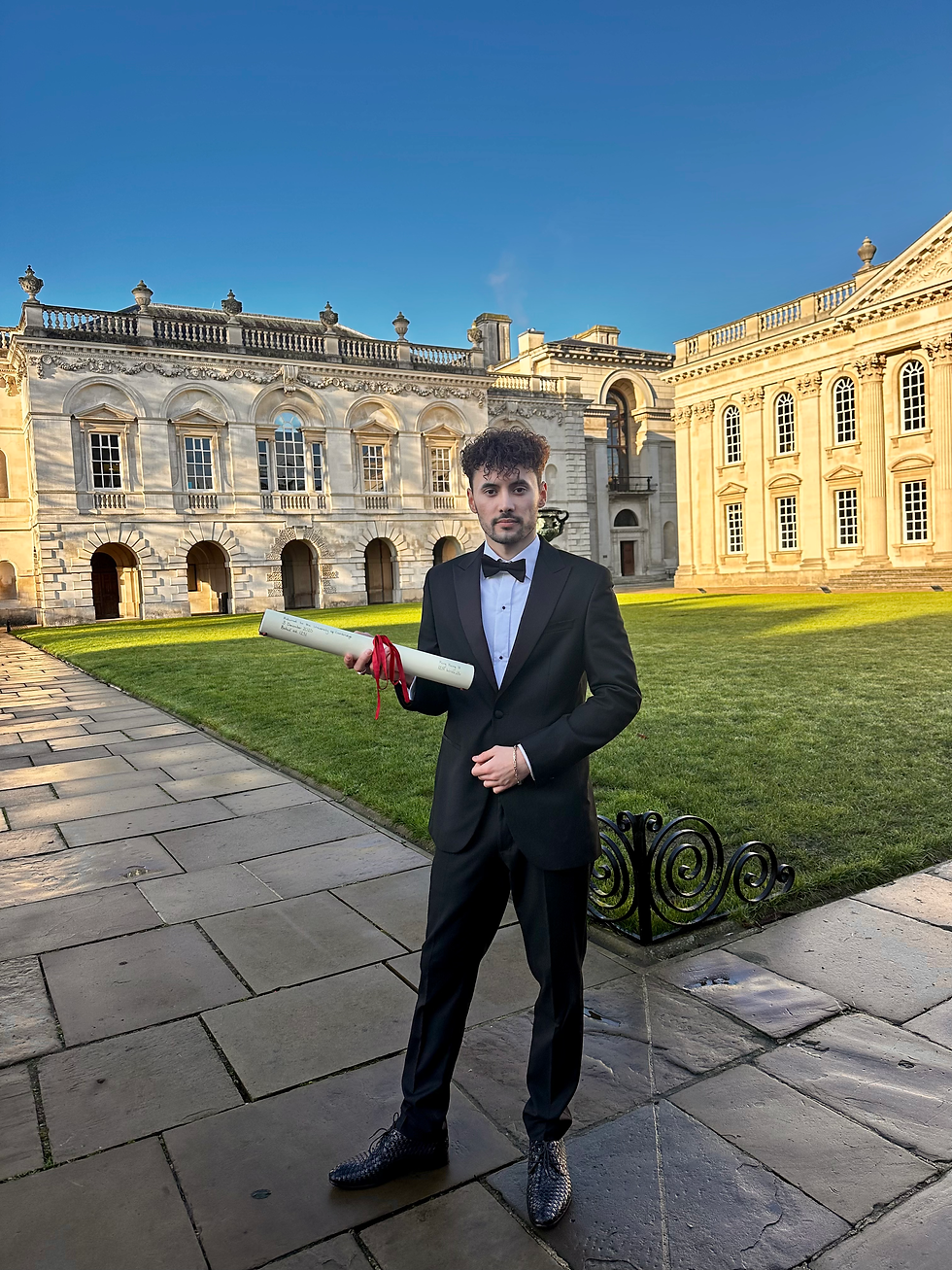 University of Cambridge founding history and the 1231 Royal Charter / Writs of Protection issued by King Henry III. Peter Alexander Maximilian Bohuš holding the certified corrected membrane C 54/42, Membrane 13v, at the Senate House, University of Cambridge, on 3 December 2025. This image marks the formal delivery of the corrected writs after fixing the 1902 Close Rolls error and resolving a 123-year misidentification of the Cambridge writs. Verified by The National Archives (UK).