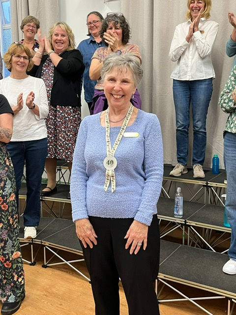 Janice celebrates 40 years of singing with Sheffield Harmony