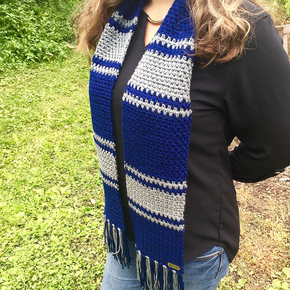 Thumbnail: Magical School scarf || Crochet Pattern