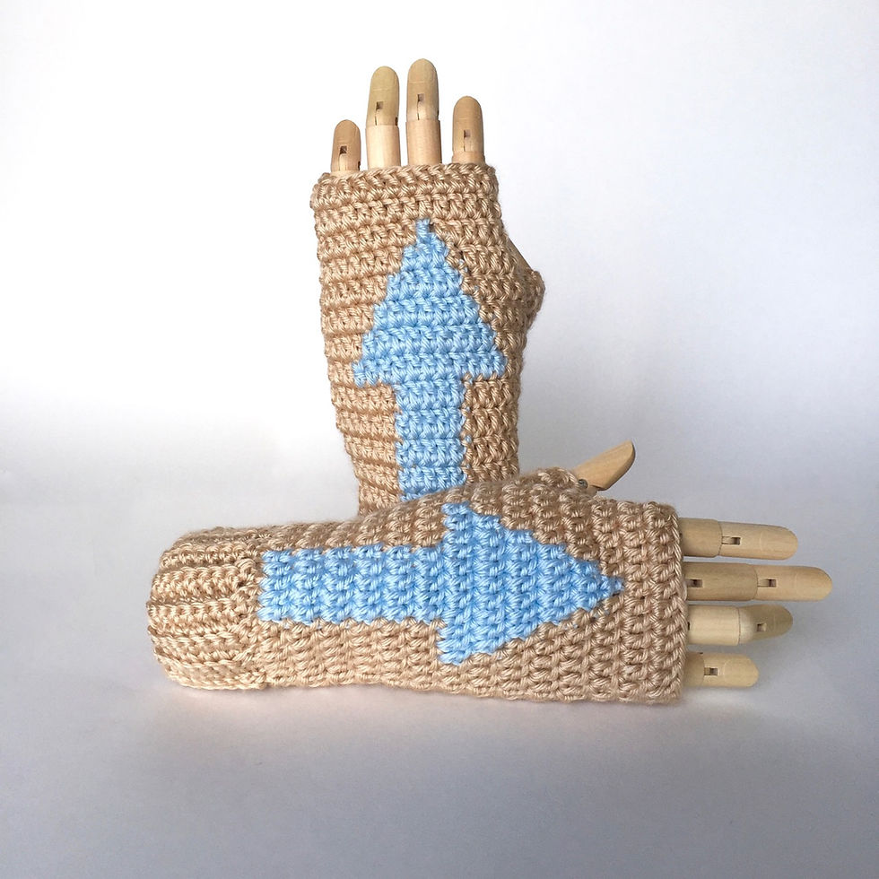 Elemental Master & Flying Buffalo mitts || Crochet Pattern