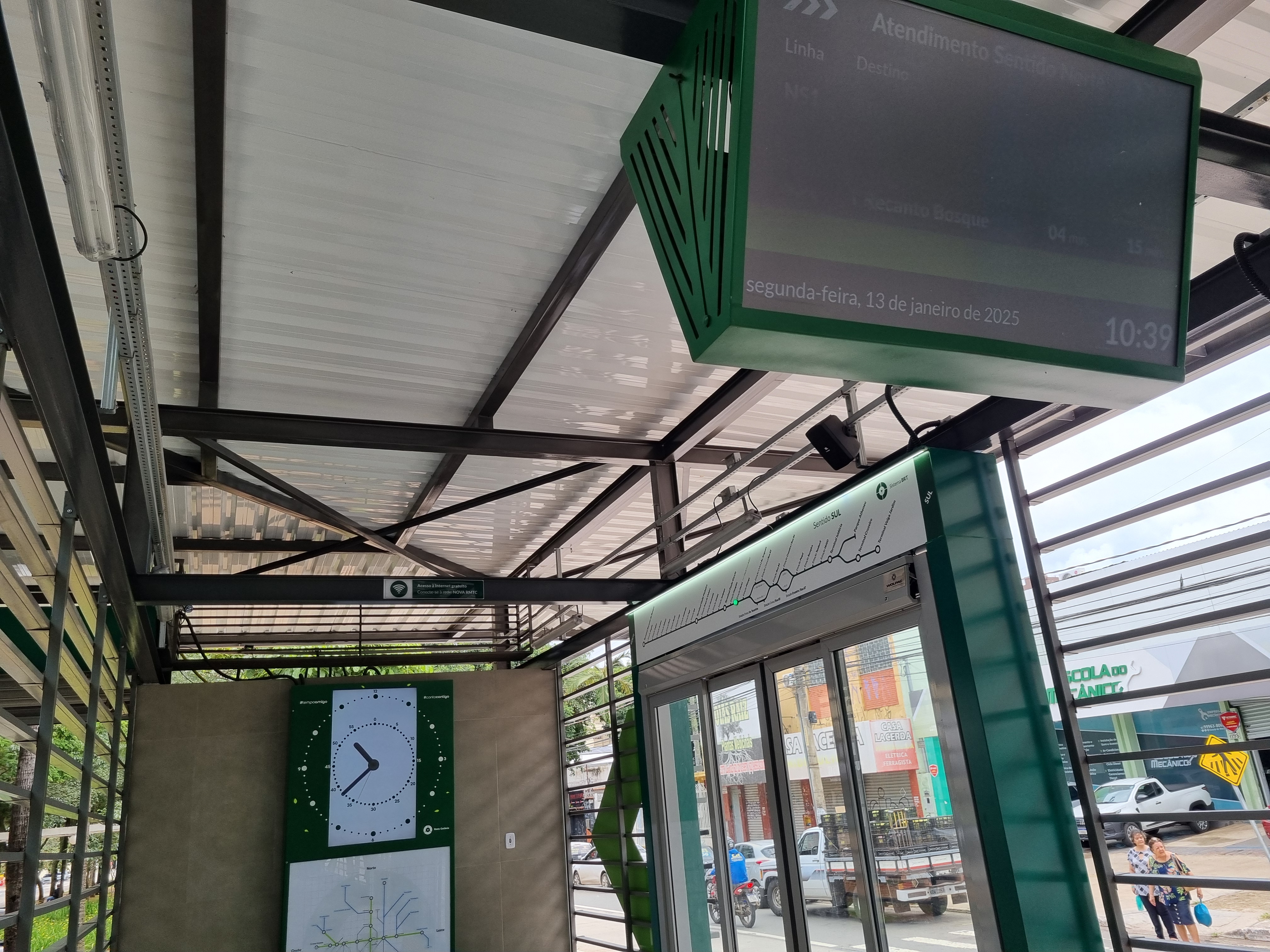 Murici station on the BRT Norte-Sul in Goiânia, January 13, 2025