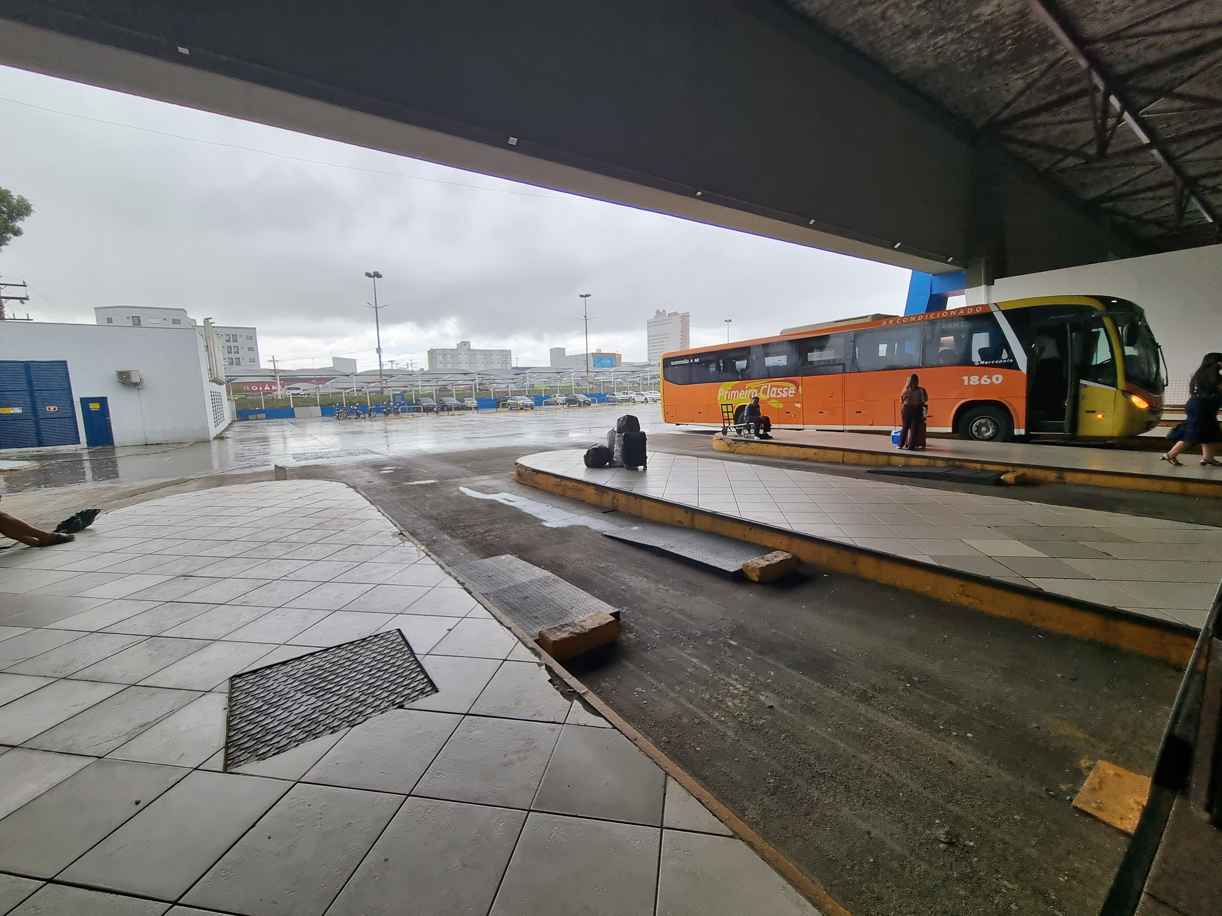 Área de embarque do Terminal Rodoviário de Goiânia, Centro, em 31 de janeiro de 2025