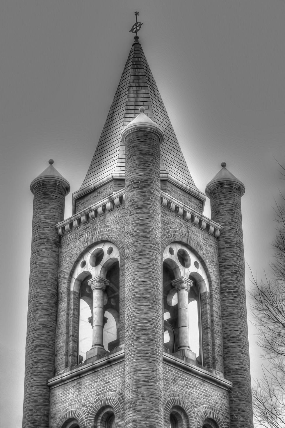 Romanesque Bell Steeple