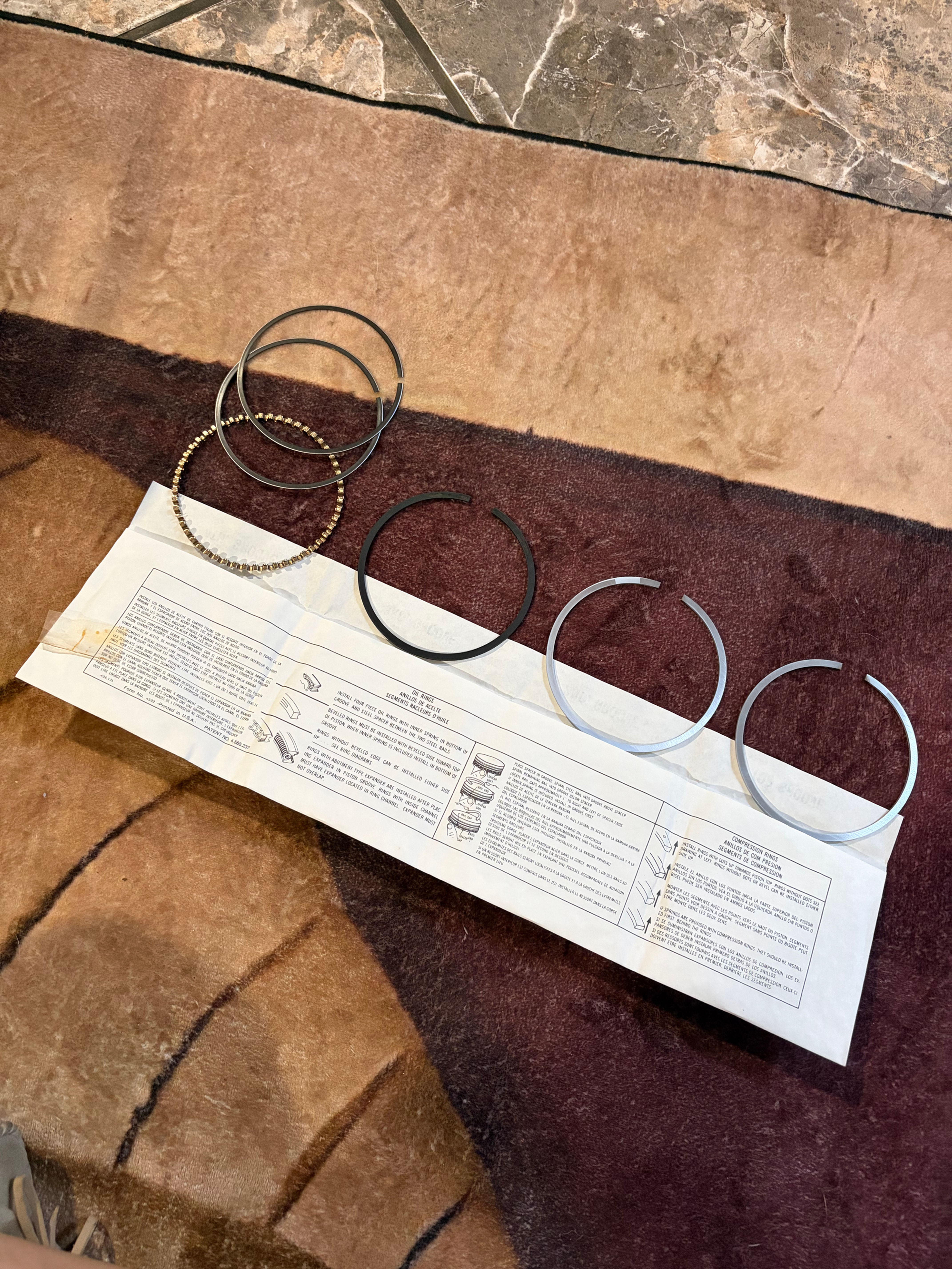Tisco New Old Stock Part # CFPN6149BC PISTON RING KIT STD. FOR 1 PISTON
