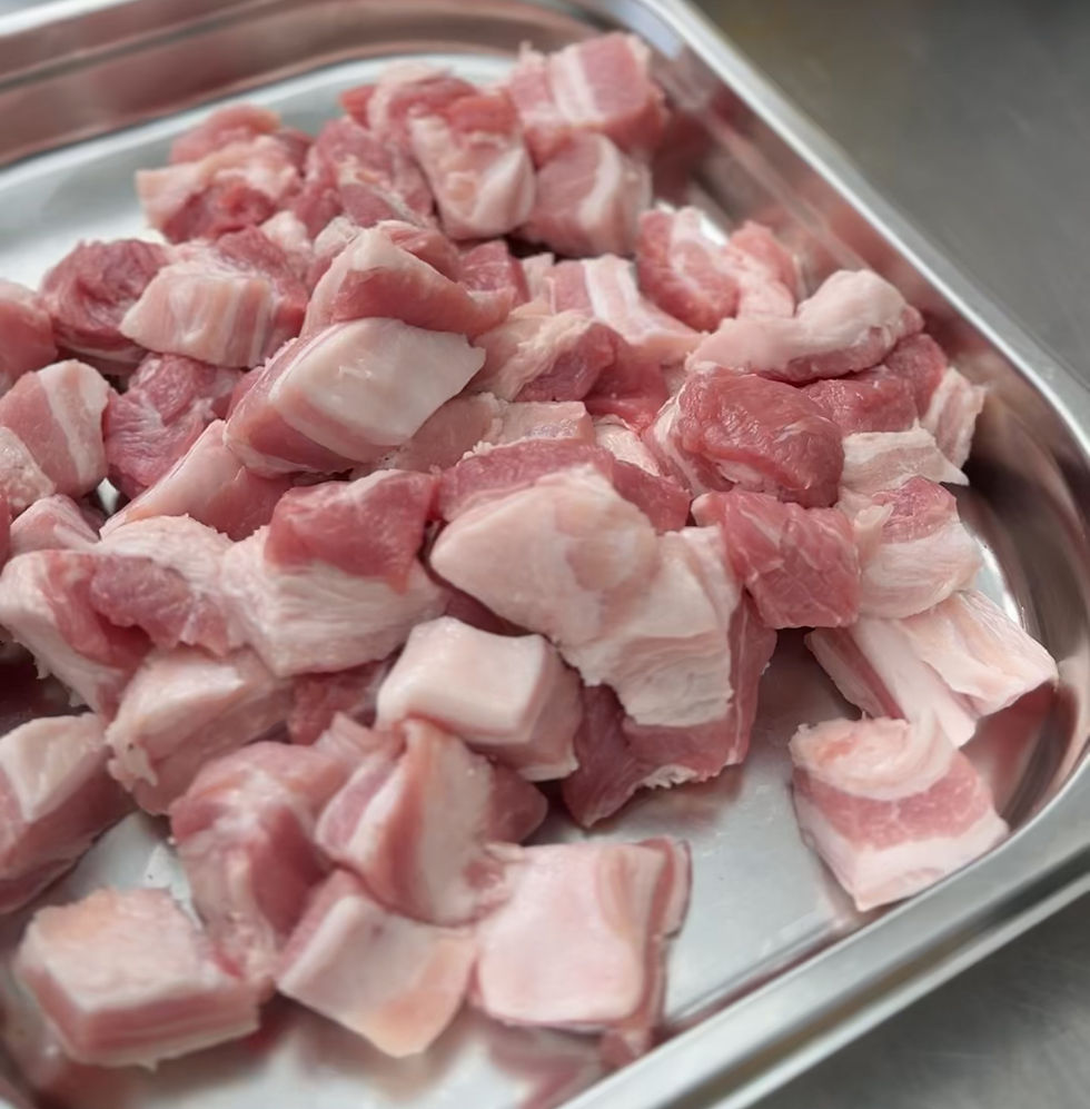 Schweinebauchwürfel