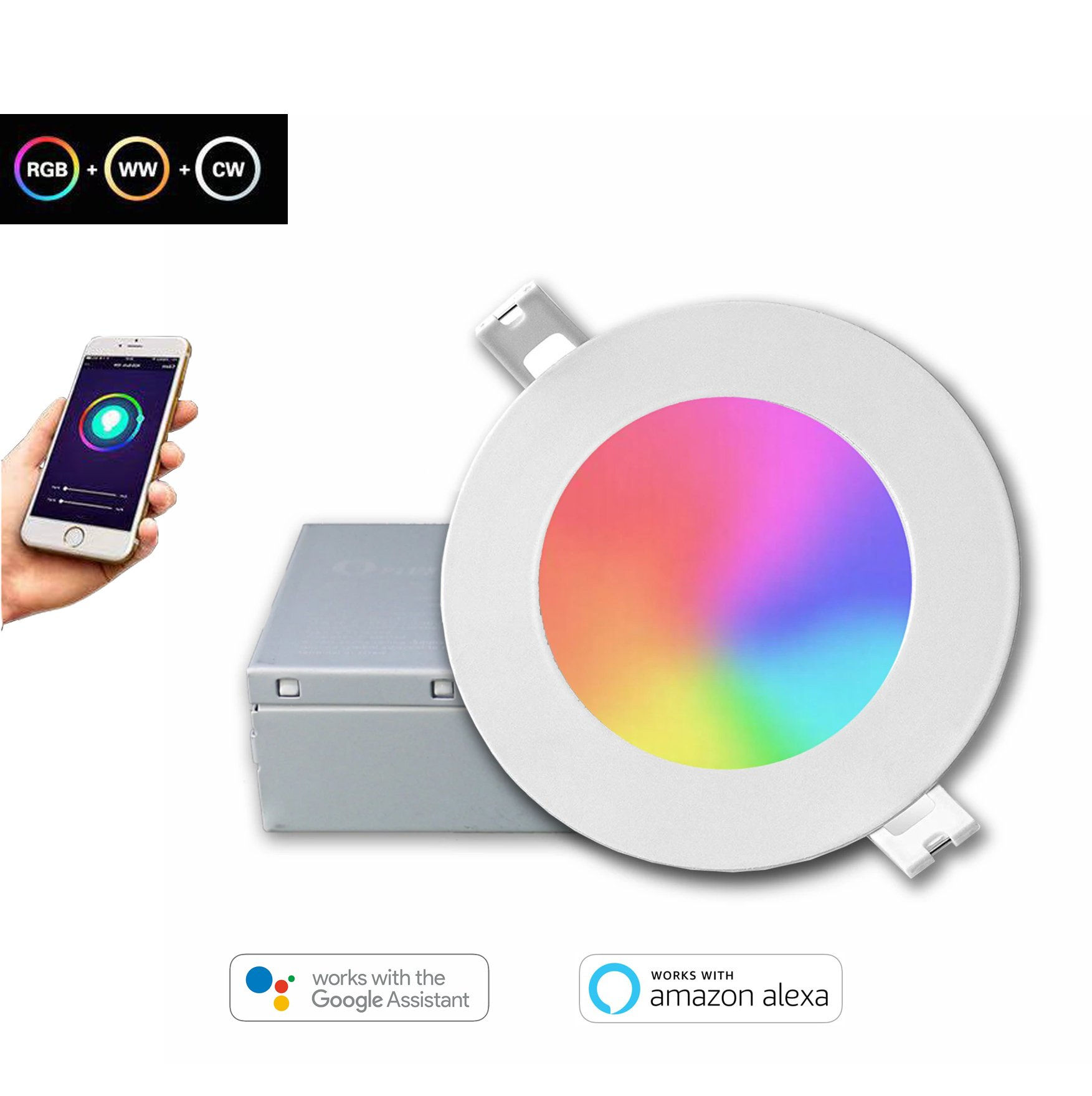 4" LED RGB Smart Slim Pot Light 9W