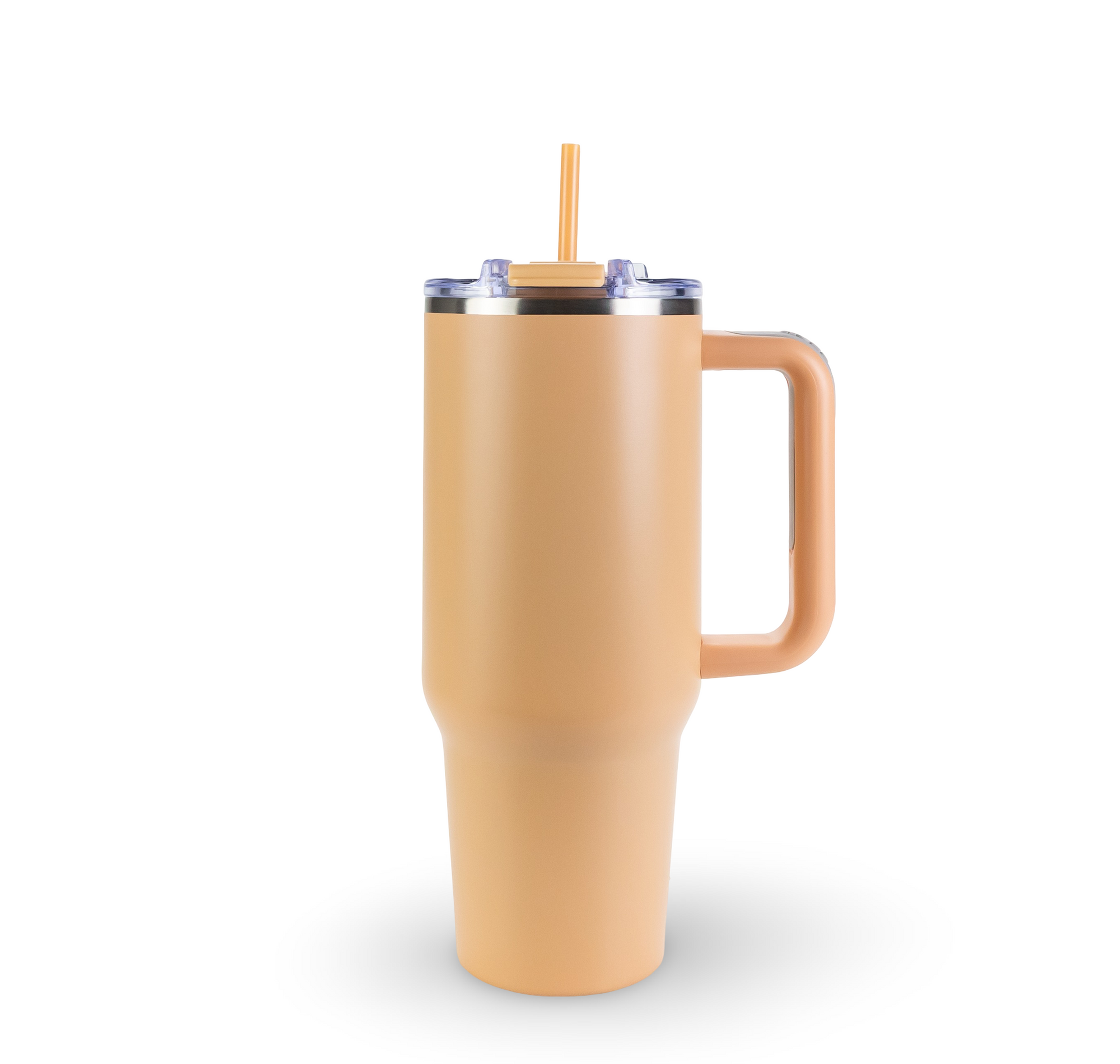 Peach 40oz tumbler displayed on a white background