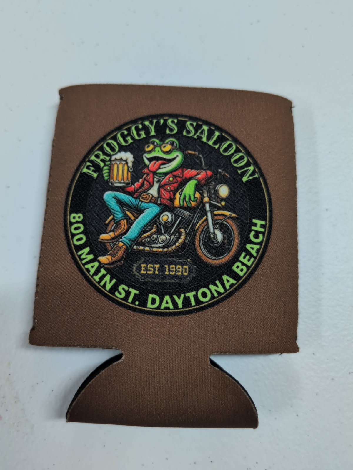 Froggy's Regular Koozie Brown