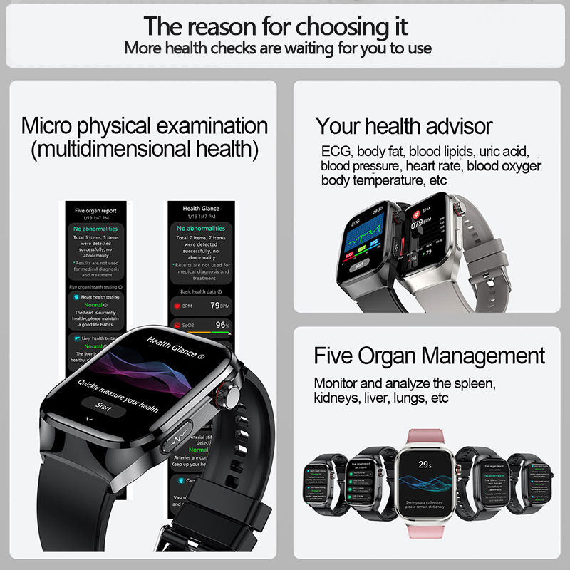 Thumbnail: 2025 New Uric Acid Blood Fat Smart Watch Men Blood oxygen ECG+PPG Blood Pressure