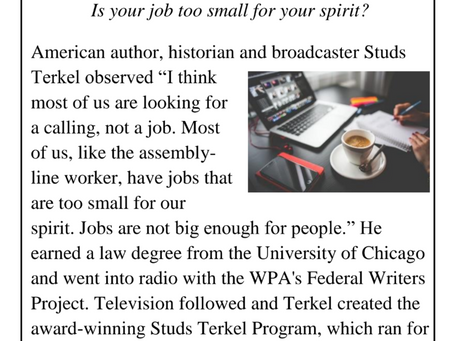Is your job too small for your spirit?