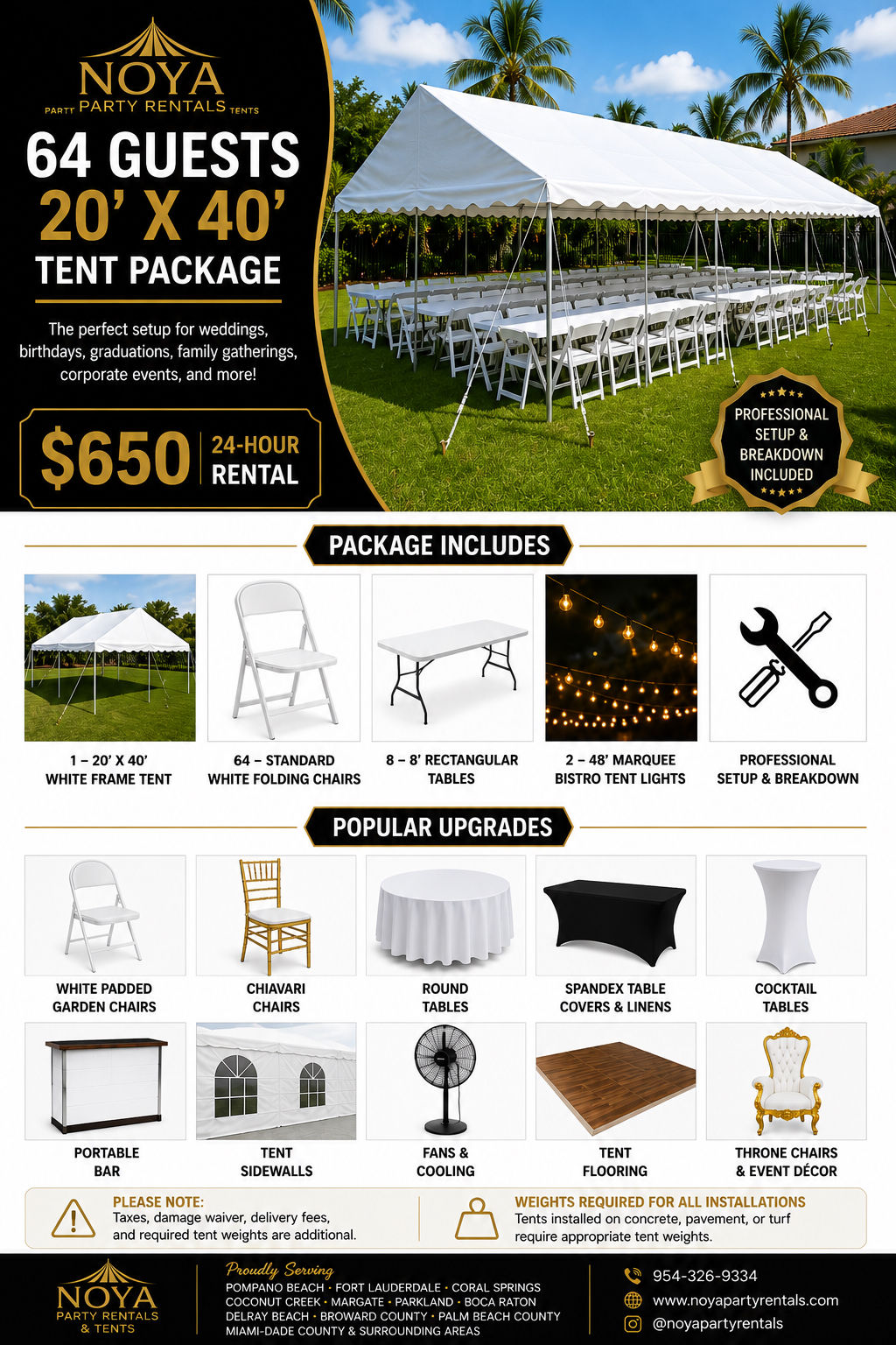 64 Guests Tent Package (20x40)