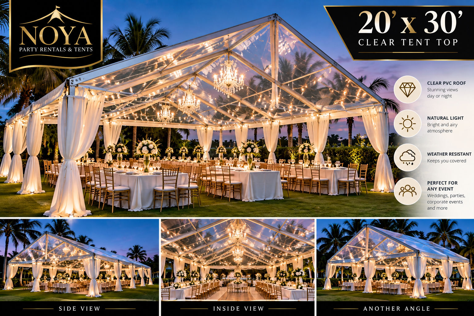 CLEAR FRAME TENT - 20 X 30