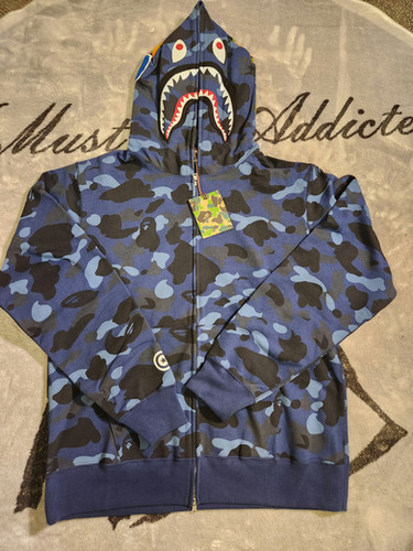 BAPE Color Camo Shark Full Zip Hoodie (SS23) Navy | 1mbad Reborn