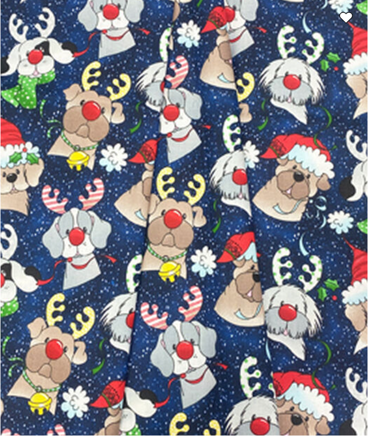 Thumbnail: Reindeer Pups on Blue Christmas