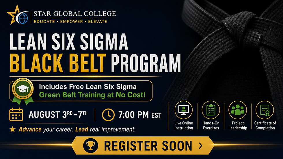 Black Belt Lean Six Sigma (Free Lean Six Sigma Green Belt )