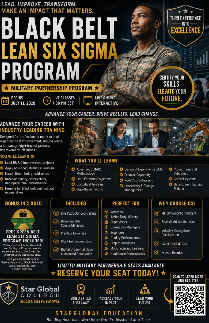 Black Belt Lean Six Sigma Program