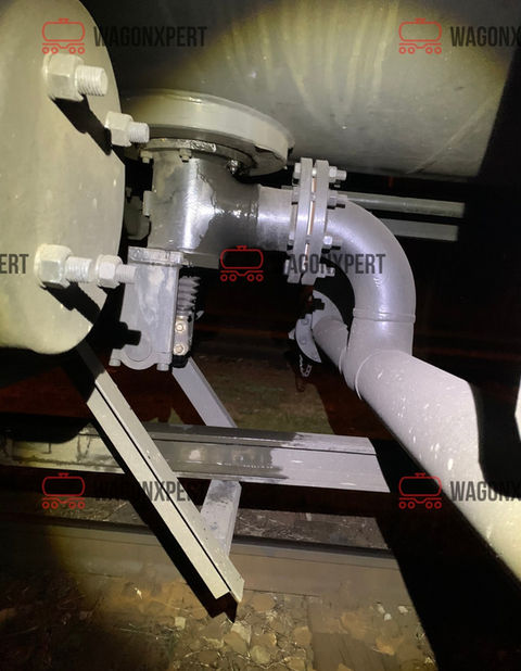 Nahaufnahme einer Tankwagenkupplung