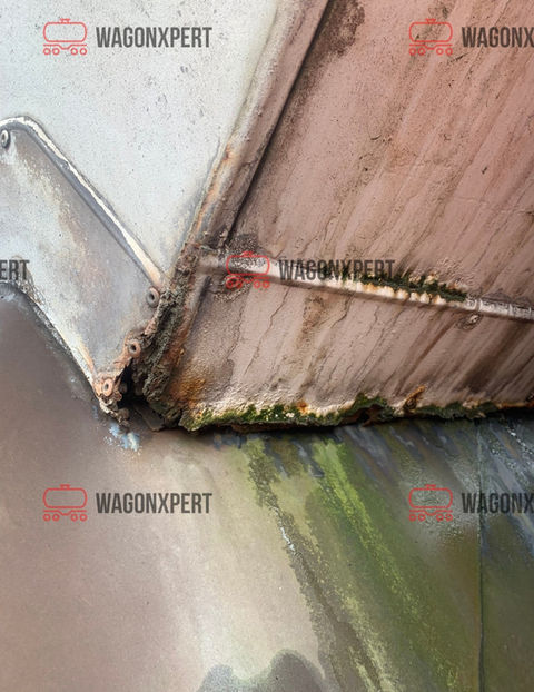 Rost an einer Tankwagen-Außenwand