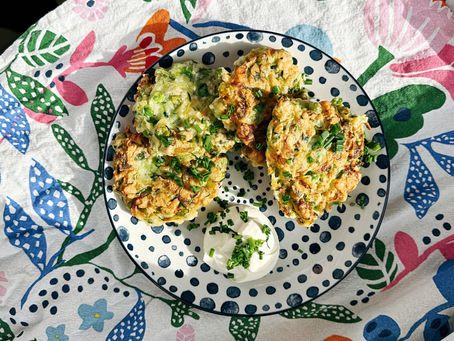 оладки з цукіні та зеленого горошку