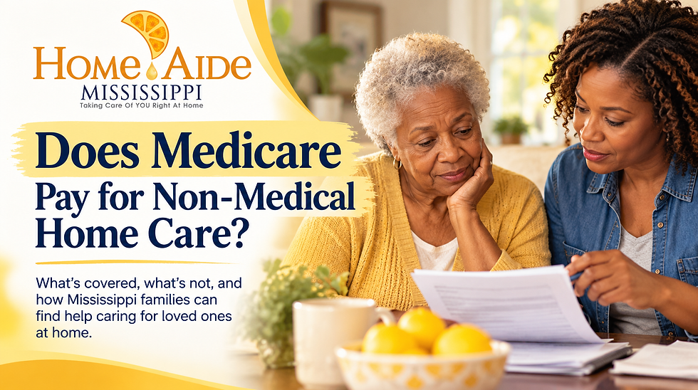 a family member going over medicare coverage and non medical home care options