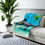 Thumbnail: Donatello tropical beach scene 2 Sherpa Fleece Blanket - Cozy Beach Vibes