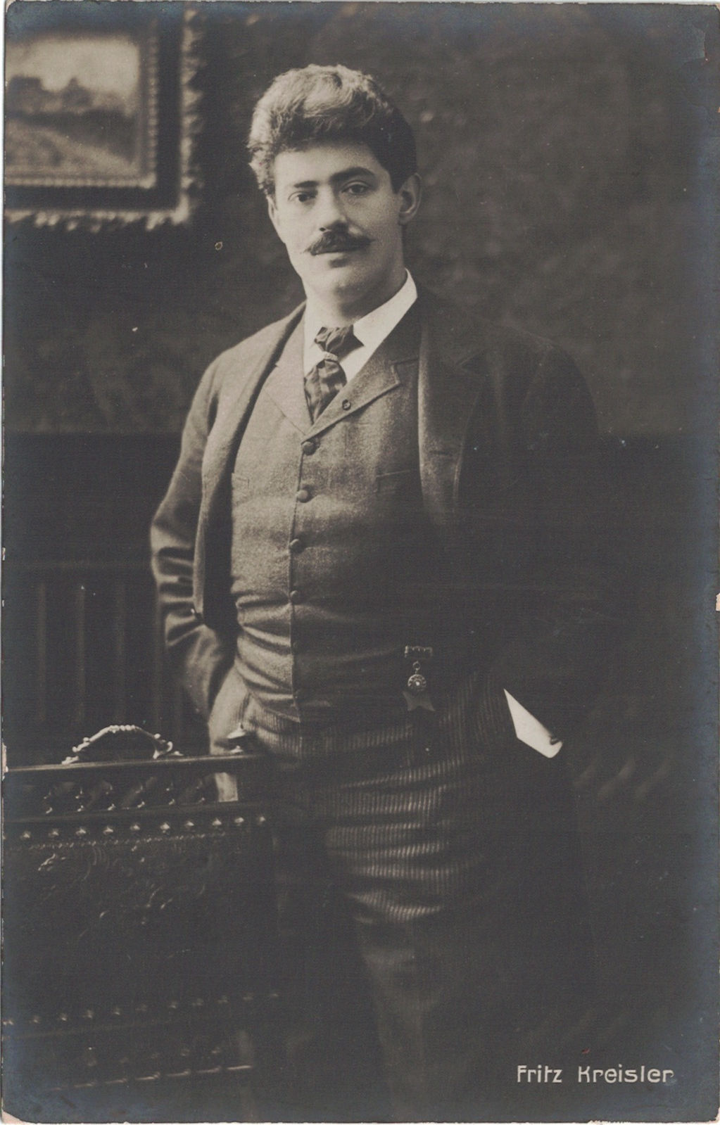 Fritz Kreisler postcard photo