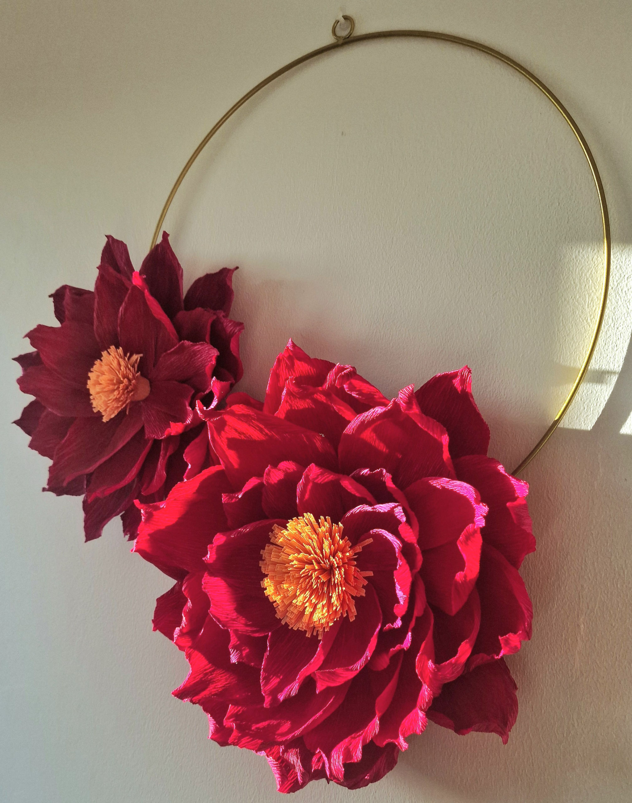 Paper Flower Autumn Wreath PDF Template