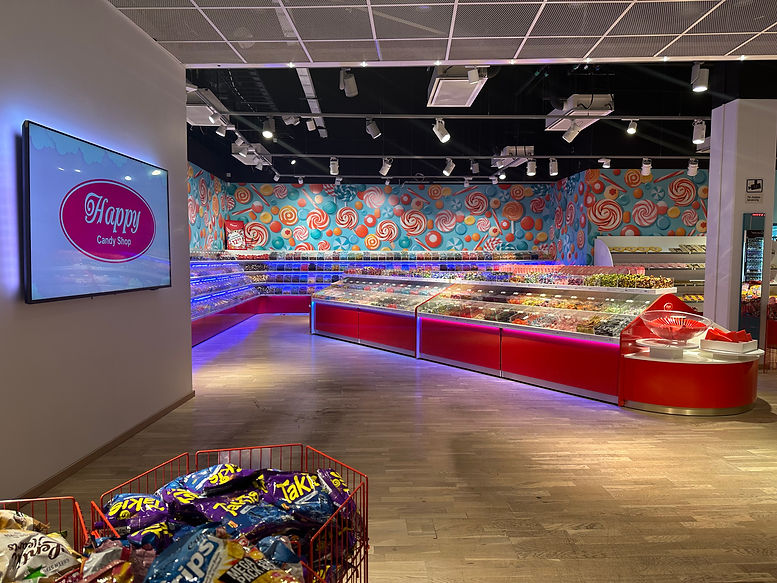 Godisinredning för godisbutik