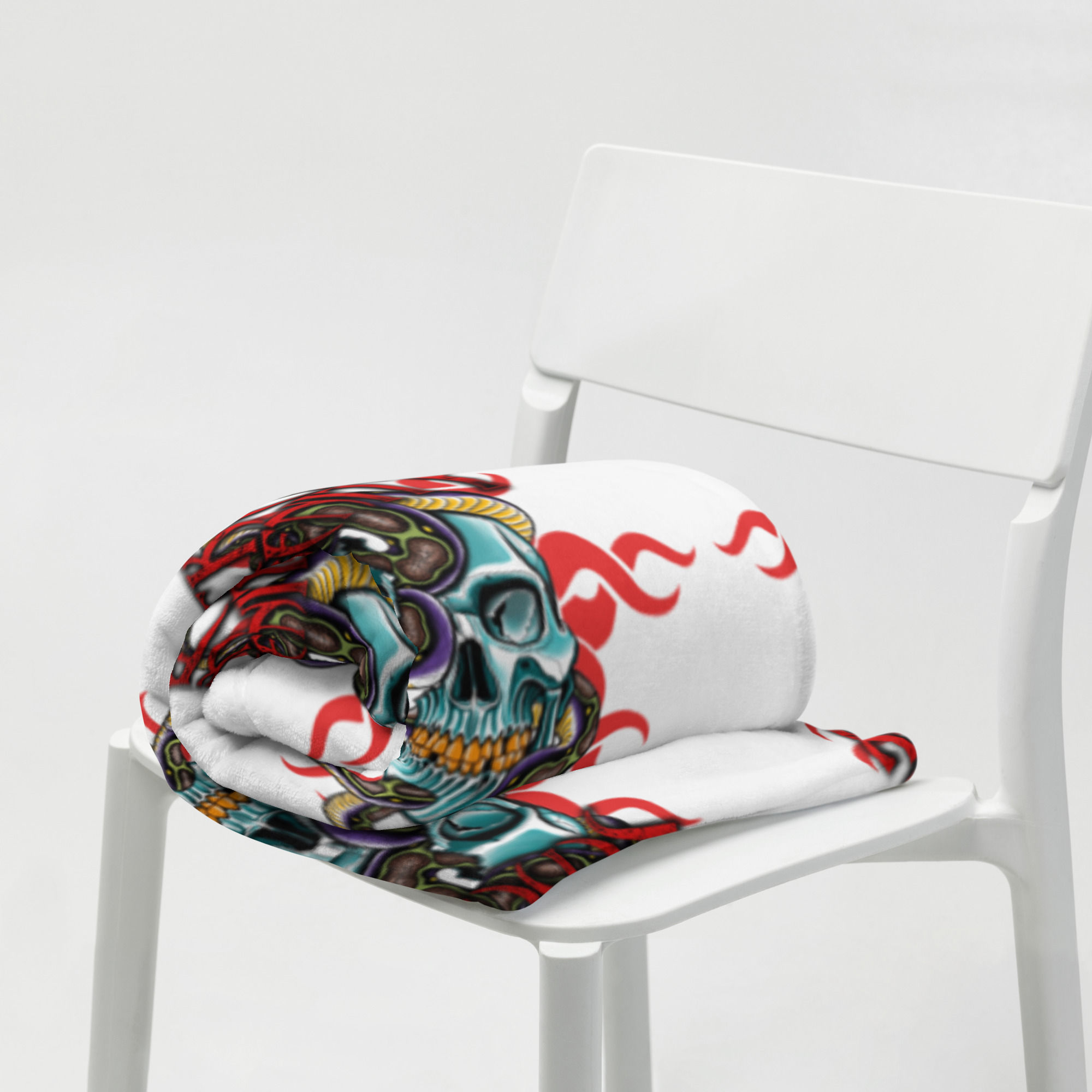 Serenity Snake Throw Blanket (Red Sun)