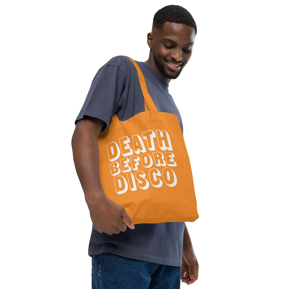 Thumbnail: Death Before Disco - Organic fashion tote bag