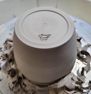 Turned clay pot