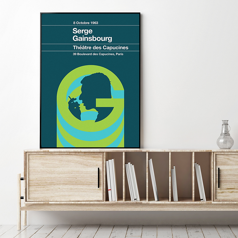 Serge Gainsbourg - Remixed Gig Art Print