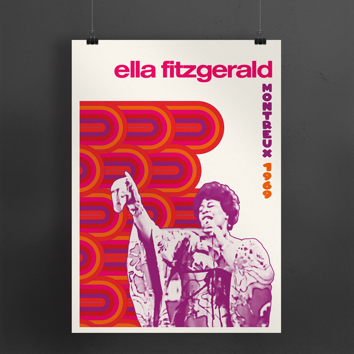 Ella Fitzgerald Icons of Jazz Print