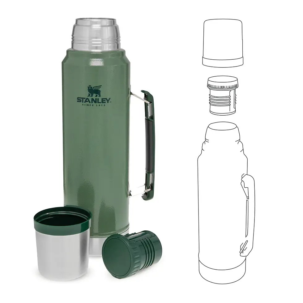 Miniatura: Botella Classic 1L Verde Hammertone
