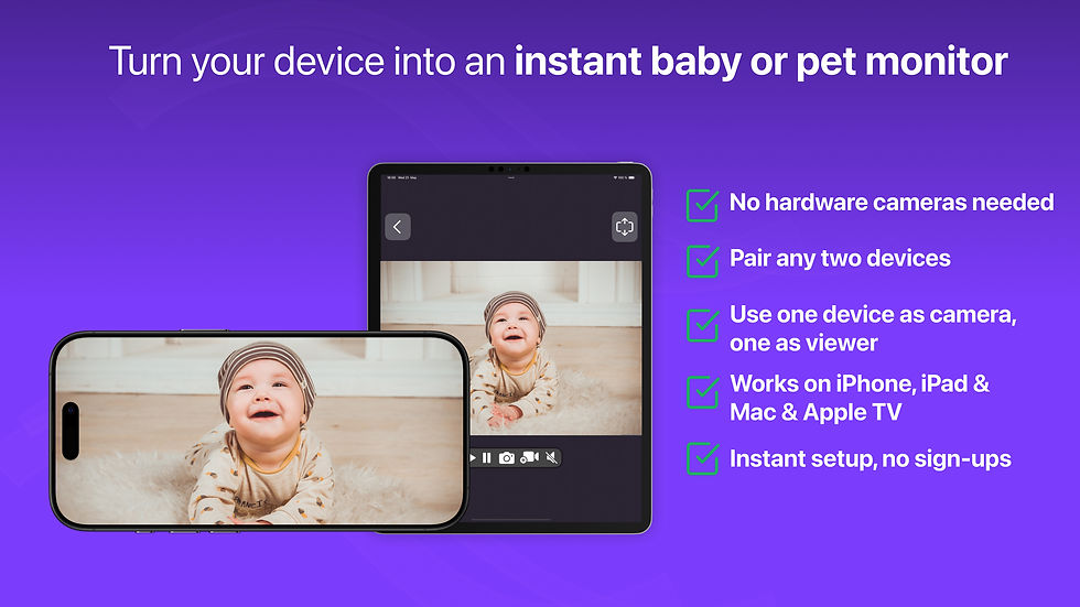 Cam Hero - baby camera app for parents