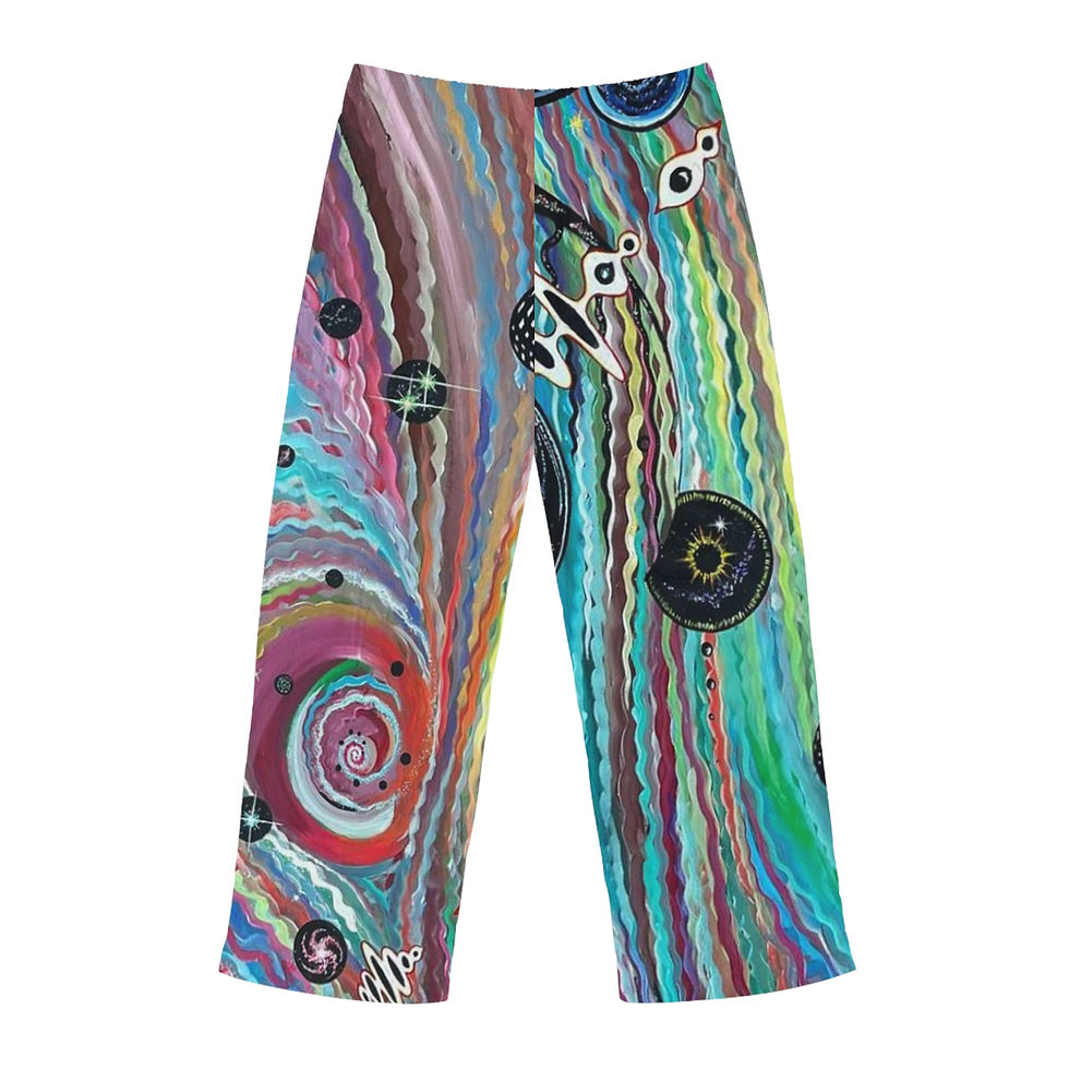 Thumbnail: Temporal Flow Pants, Psychedelic Art Leggings, Trippy Festival Clothing, 