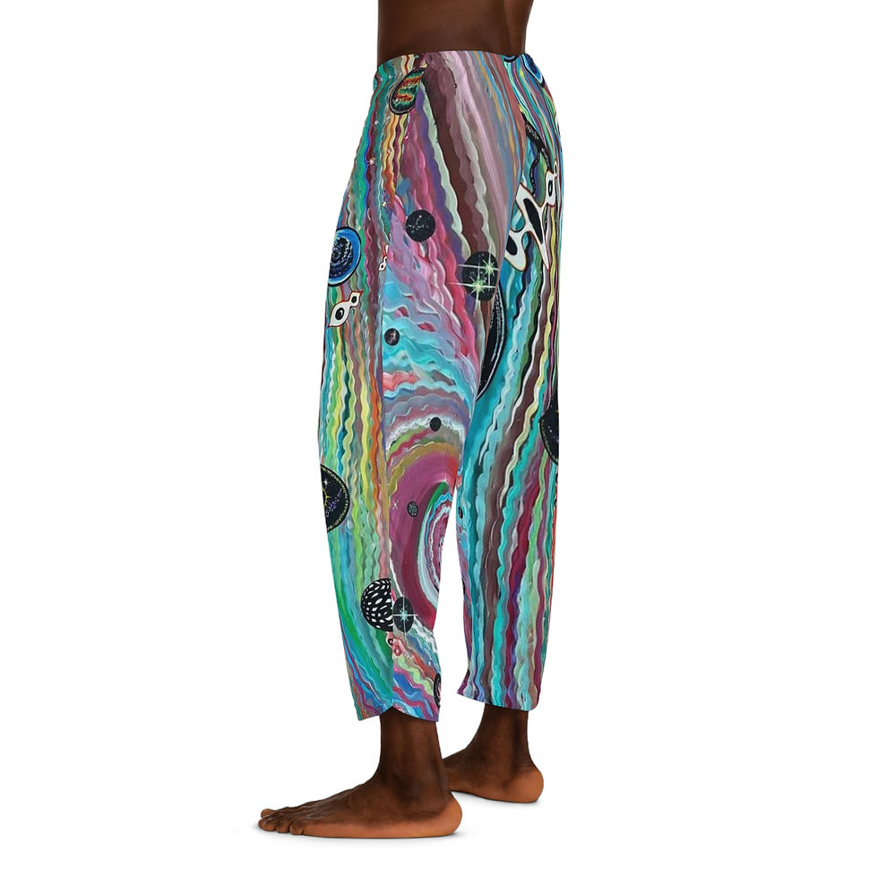 Thumbnail: Temporal Flow Pants, Psychedelic Art Leggings, Trippy Festival Clothing, 