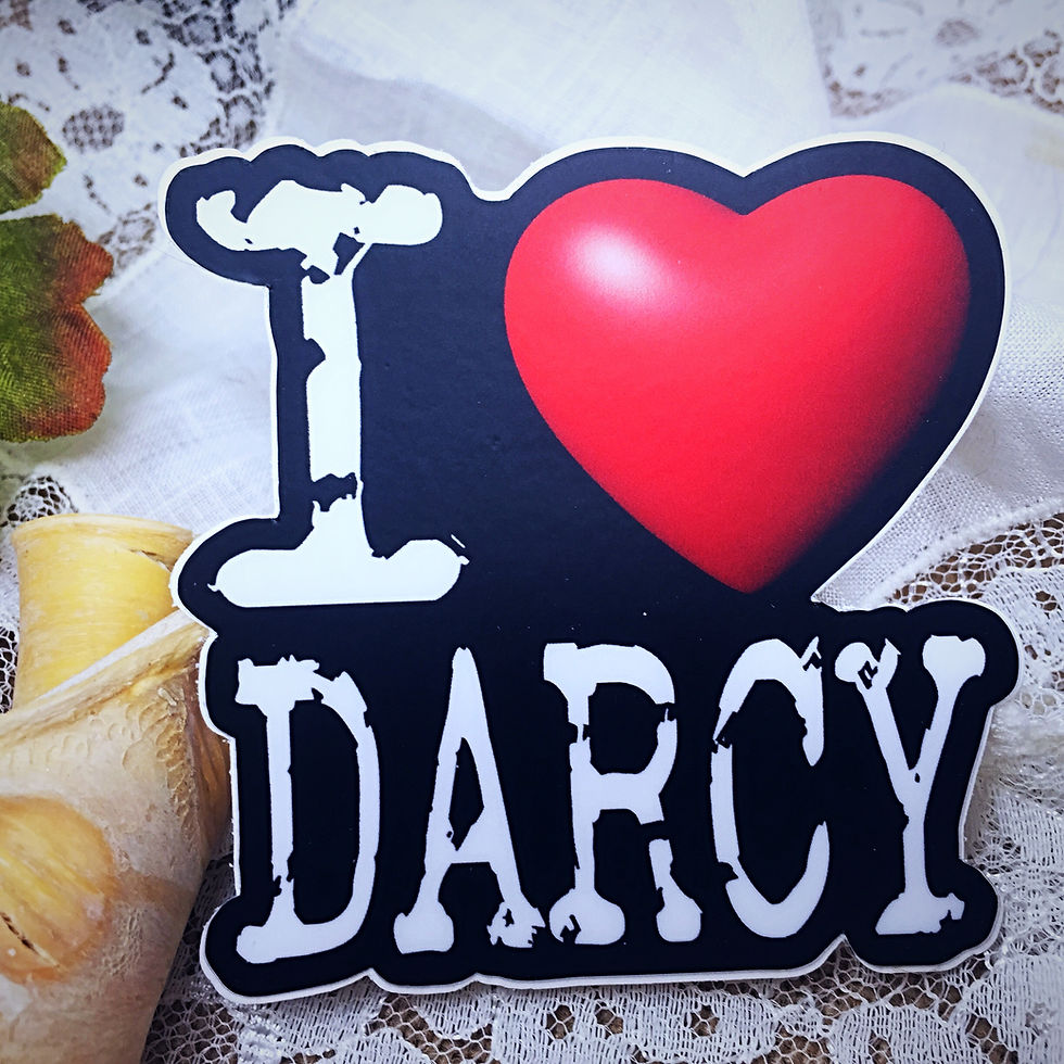 Thumbnail: I Love Darcy Sticker - Mr Darcy from Jane Austen's Pride and Preju