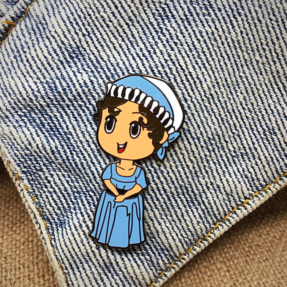 Thumbnail: Jane Austen Hard Enamel Pin - Pembertea Exclusive