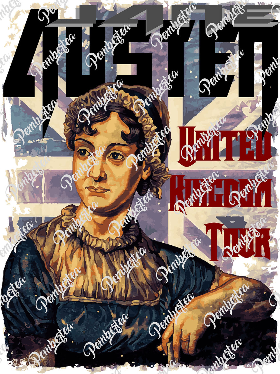 Thumbnail: Jane Austen Unisex Black Concert Tour T-Shirt