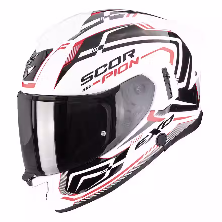 CASQUE INTEGRAL SCORPION EXO-530 AIR SLOPE BLANC-NOIR-ROUGE