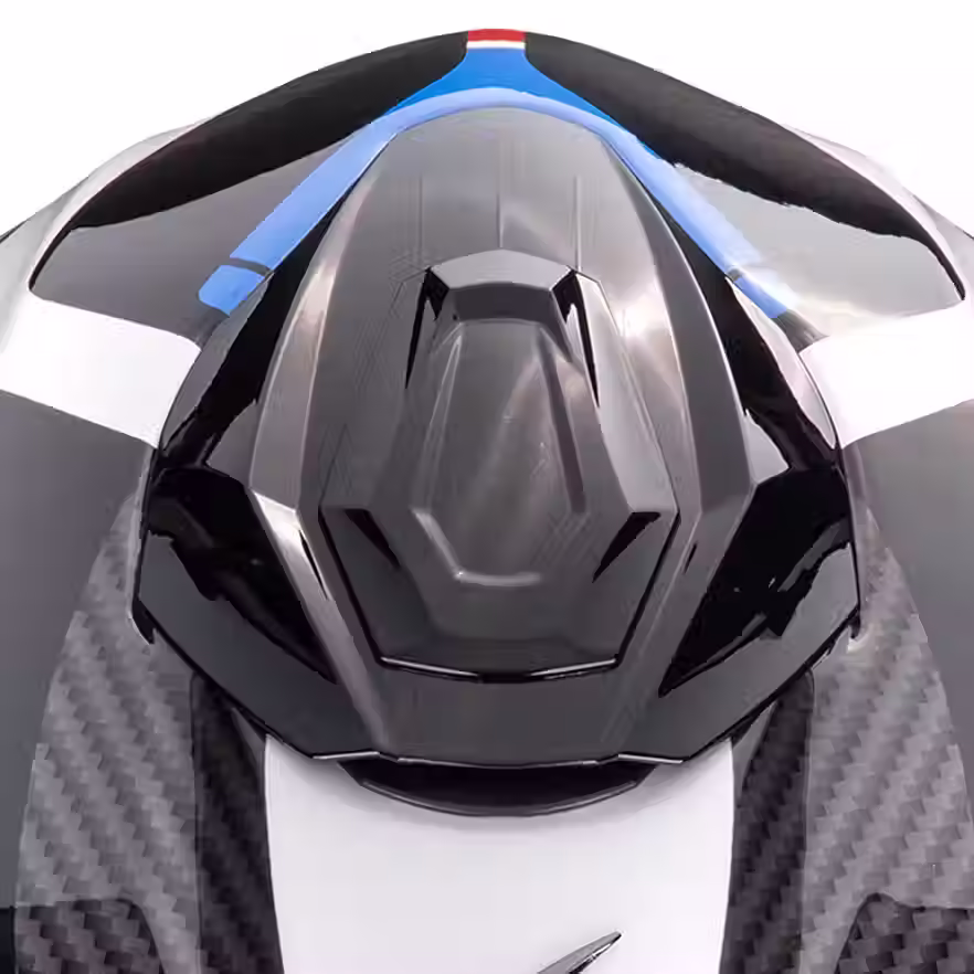 CASQUE INTEGRAL SCORPION EXO-1500 AIR SLEEK BLANC-ROUGE-BLEU