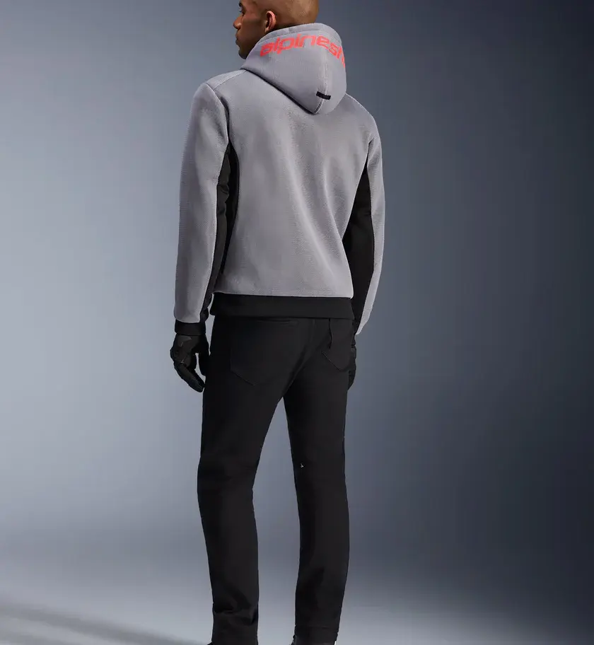 HOODIE ALPINESTARS CHROME SUPERAIRFLOW NOIR/GRIS/ROUGE FLUO