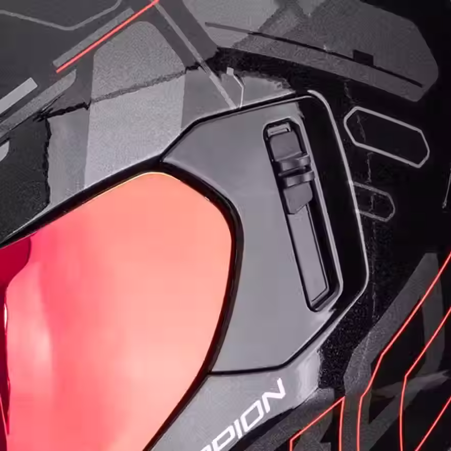 CASQUE INTEGRAL SCORPION EXO-530 AIR FOND METAL NOIR-ROUGE